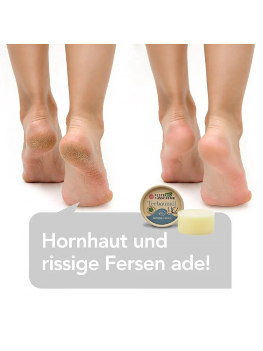 Feste Fußcreme mit Teebaumöl | Bio & Erfrischend