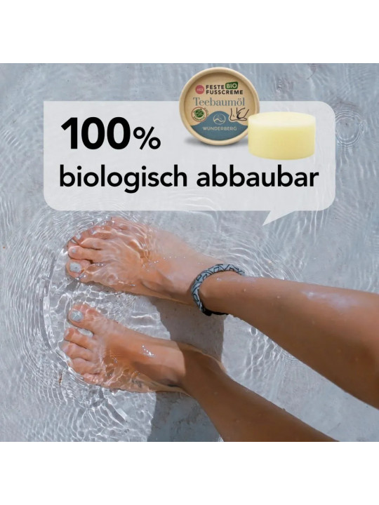 Feste Fußcreme mit Teebaumöl | Bio & Erfrischend