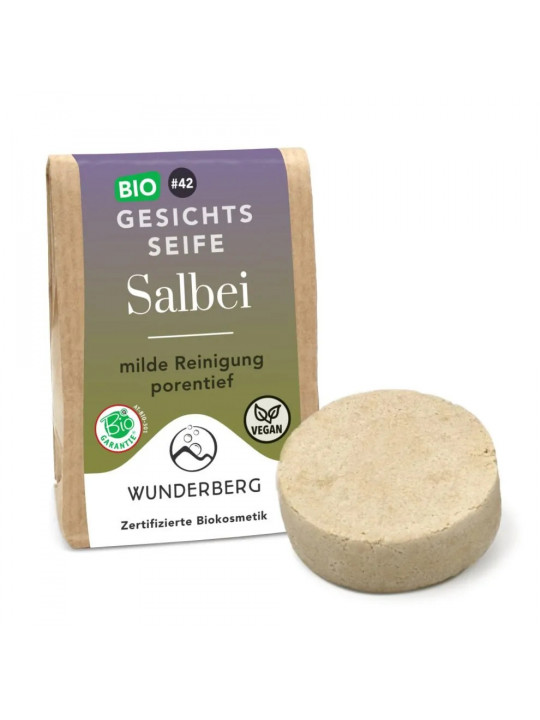 Bio-Gesichtsseife Salbei | Für reine Haut | 48g
